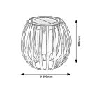 Rábalux 77167 Savoca napelemes, 18x19cm, 8lm, 3000K, IP44 kültéri asztali lámpa