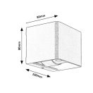 Rábalux 77168 Hallstatt 10x8x8cm, 320lm, 3000K, IP54 kültéri fali lámpa