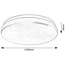 Rábalux 77182 Lowar 28,5x6,5cm, 1100lm, 3000/4000/6000K, IP44  mennyezeti lámpa