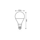 Rábalux 2W 2700K 470Lumen Kisgömb izzó forma E14 filament LED fényforrás