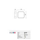 Redo 01-1353 Screen fürdőszobai mennyezeti lámpa