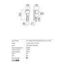 Redo 01-2991 Oasis fali lámpa olvasókarral