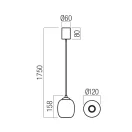 Redo 01-3486 Khadi 3000K, 370lm függeszték