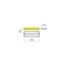 Redo 01-3553 Seed 920lm, 3000K, 31,2cm fali lámpa
