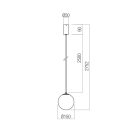 Redo 01-3593 Irides 15cm, 3000K, 404lm függeszték