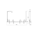 Redo 01-3713 Praxi Függeszték több ágú