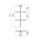 Redo 01-3715 Praxi 3000K, 769lm, TRIAC mennyezeti lámpa