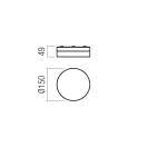 Redo 01-3726 Frisbi 15cm, 4000K, IP44 mennyezeti lámpa