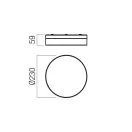 Redo 01-3727 Frisbi 23cm, 3000/4000K, IP44 mennyezeti lámpa