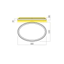 Redo 01-3811 Nobu 80cm CCT, dimm. mennyezeti lámpa
