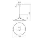 Redo 01-3838 Orbit 60cm, 3514lm, 3000K TRIAC függeszték