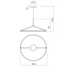 Redo 01-3839 Orbit 80cm, 4320lm, 3000K TRIAC függeszték