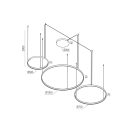 Redo 01-3883 DALI Orion 50, 75 és 100cm, CCT függeszték