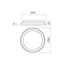 Redo 01-3903 Iconic 38cm, 3000/4000K, dimmeres mennyezeti lámpa