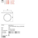 Redo 01-3905 Iconic 48cm, 3000/4000K, dimmeres mennyezeti lámpa