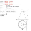 Redo 01-3913 Iconic 58cm, 3000/4000K, dimmeres függeszték