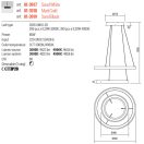 Redo 01-3919 Iconic 38+58cm, 3000/4000K, dimmeres függeszték