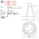 Redo 01-3920 Iconic 58+78cm, 3000/4000K, dimmeres függeszték