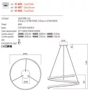 Redo 01-4017 Scroll 2095lm, 75x120cm, CCT, dimm. Függeszték