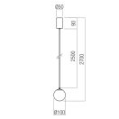 Redo 01-4080 Irides 10cm, 2700K, 199lm függeszték