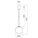 Redo 01-4082 Irides 20cm, 2700K, 481lm függeszték