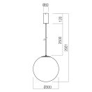 Redo 01-4084 Irides 30cm, 2700K, 774lm függeszték