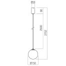 Redo 01-4091 Irides 15cm, 2700K, 332lm függeszték