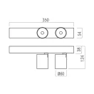 Redo 01-4204 Takto 2700K, TRIAC spot lámpa 2 fejjel