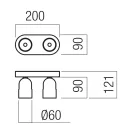 Redo 01-4212 Kobe 2700K, 982lm, TRIAC spot lámpa