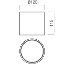 Redo 01-4226 Hera 12cm, 2700K, Triac mennyezeti spot lámpa