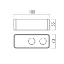 Redo 01-4234 Yuki 2700K, 573lm fali lámpa
