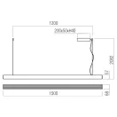 Redo 01-4244 Cityline 2700/3000K 150cm hosszú függeszték