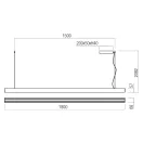 Redo 01-4248 Cityline 2700/3000K 180cm hosszú függeszték