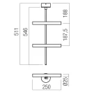 Redo 01-4275 Praxi 2700K, 707lm, TRIAC mennyezeti lámpa