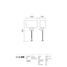 Redo 01-679 BK Enjoy fali lámpa olvasókarral