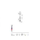 Redo 90041 Xpi kültéri falba építhető lámpa