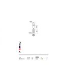 Redo 90042 Xpi kültéri falba építhető lámpa