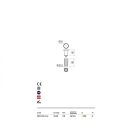 Redo 90044 Xpi kültéri falba építhető lámpa