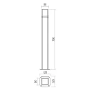 Redo 90613 Volt 70cm, 895lm, 3000K, IP54 kültéri álló lámpa