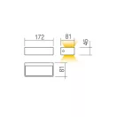 Redo 90779 Lampris 17,2x4,6cm, 520lm, 2700K, IP65 kültéri fali lámpa