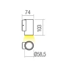 Redo 90806 Ram 245lm, 2700K, IP65 kültéri fali lámpa
