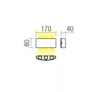 Redo 90824 Fabo 450lm, 2700K, IP54 kültéri fali lámpa