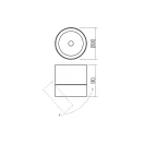 Redo 90829 Shaft 971lm, 2700K, IP65 kültéri fali/mennyezeti lámpa