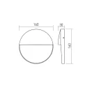 Redo 90841 Lander 16cm, 270lm, 2700K, IP54, kültéri lépcsővilágító lámpa
