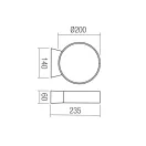 Redo 91061 Oniro 666lm, 2700K, IP65 kültéri fali lámpa