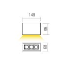 Redo 91237-DALI Aroos 581lm, 2700K, IP65, fényerőszabályozható kültéri mennyezeti lámpa