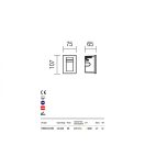 Redo 9549 Inner kültéri falba építhető lámpa