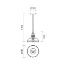 Smarter 01-1002 Saville 24,5x110cm, 1xE27 függesztett lámpa