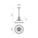 Smarter 01-1003 Saville 35x110cm, 1xE27 függesztett lámpa