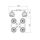 Smarter 01-1053 Vivienne 56,4x19,5cm, 6xE27 mennyezeti lámpa